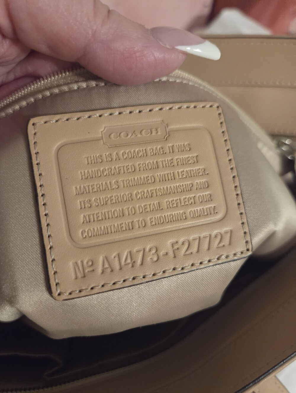 Coach F27727 Taylor Foiled Silver Tote/Purse - Picture 11 of 11